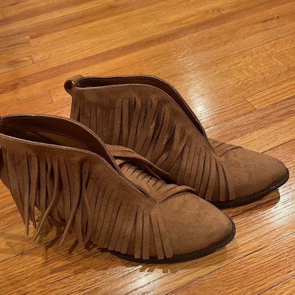 Coconuts by Matisse Fringe Suede Ankle Boots - Brown - Picture 6 of 6